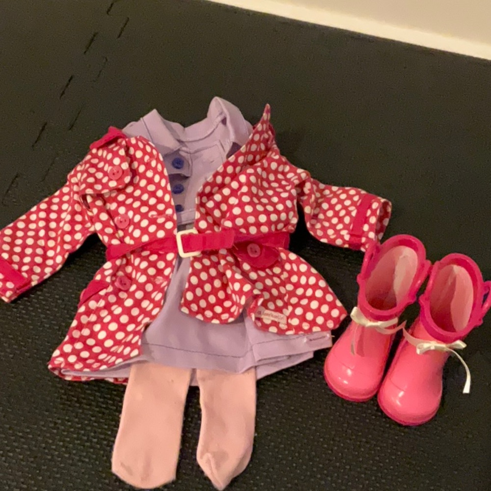 American girl doll rain outfit
